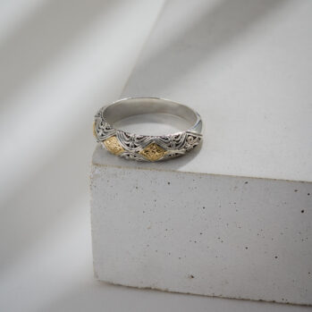Aretousa Ring in 18K Gold and Sterling Silver