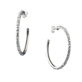 Hoops in Sterling silver with shells and starfish