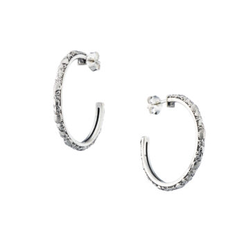 Hoops in Sterling silver with shells and starfish