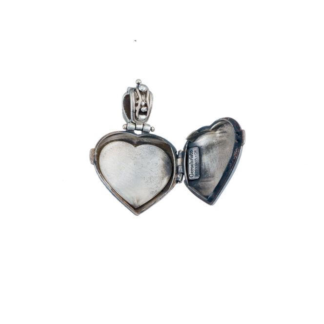 mediterranean heart locket in sterling silver - Image 3