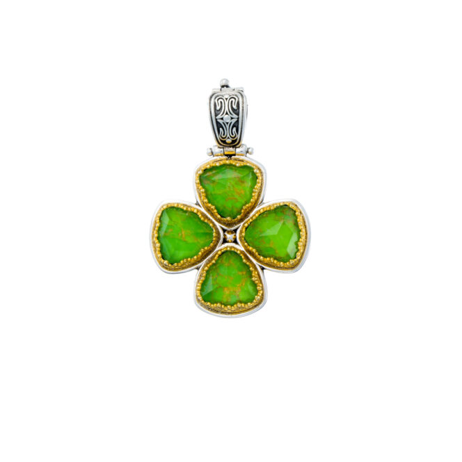 Iris Cross triangle in Sterling silver with Gold plated parts - Image 5