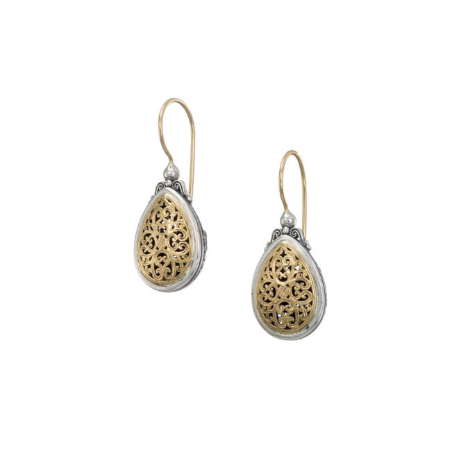 Mediterranean drop earrings in 18K Gold and Sterling Silver