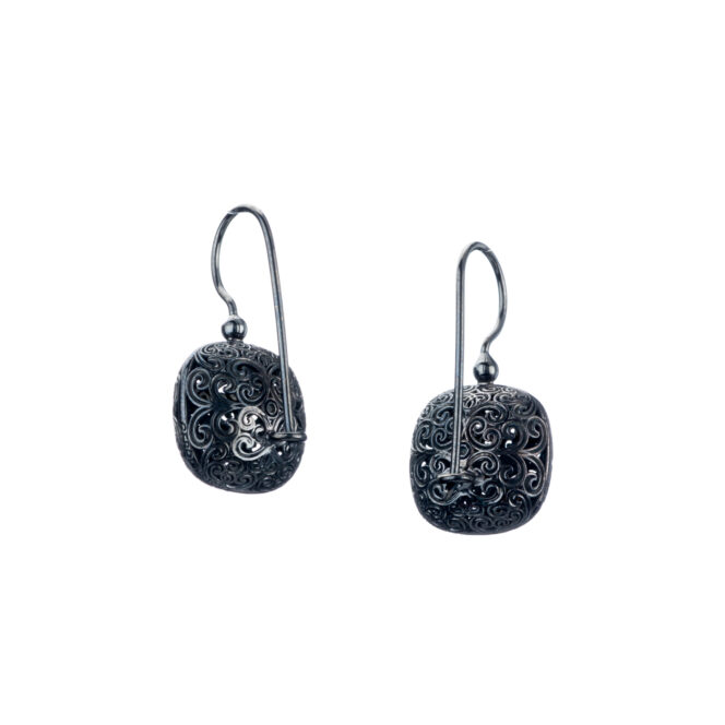 Kallisto cushion Earrings in Black plated silver 925 - Image 2