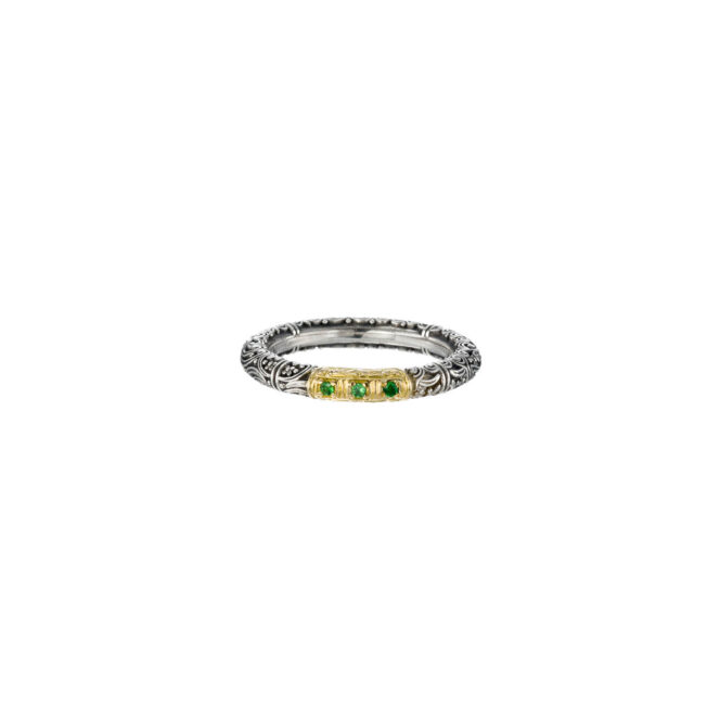 Eden's Garden Pave Band Ring in 18K Gold and Sterling Silver with gemstones - Image 3