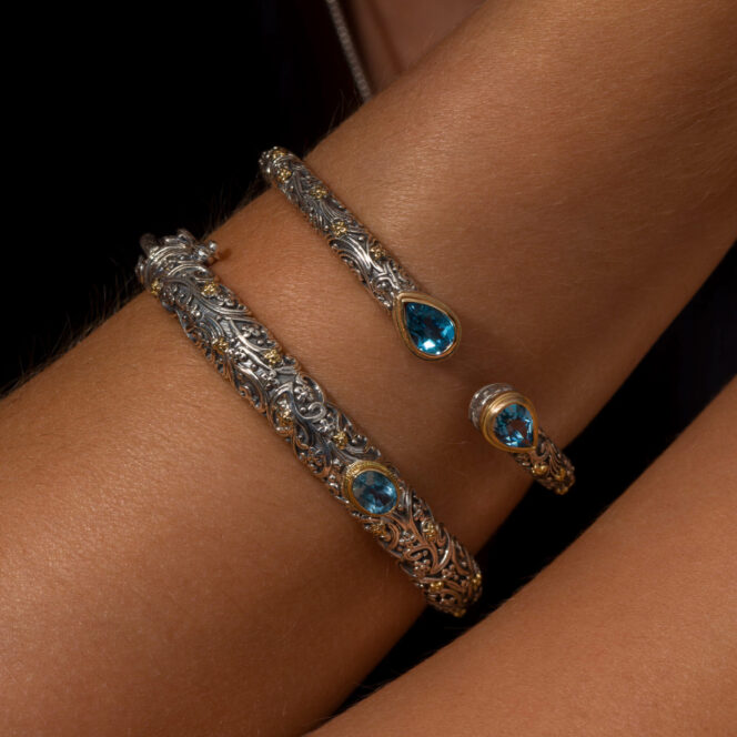 Eve Eden's Garden Bracelet in 18K Gold and Sterling Silver with Semi precious stone - Image 4