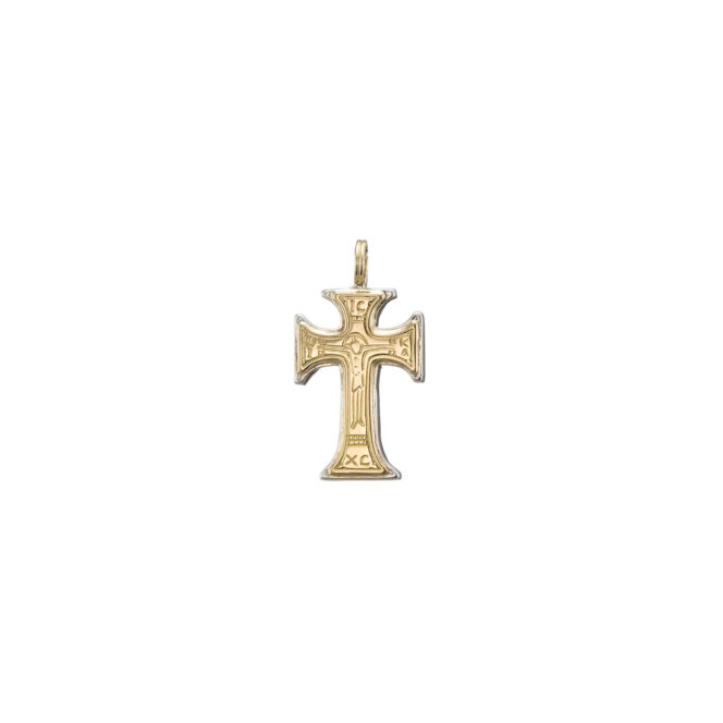 Byzantine cross in 18K Gold and Sterling Silver - Image 5