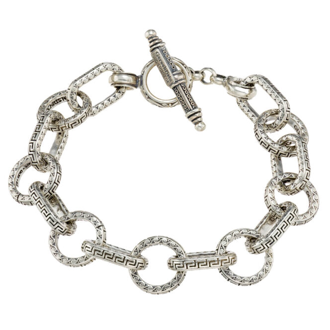 Ancient myth link bracelet in sterling silver - Image 2