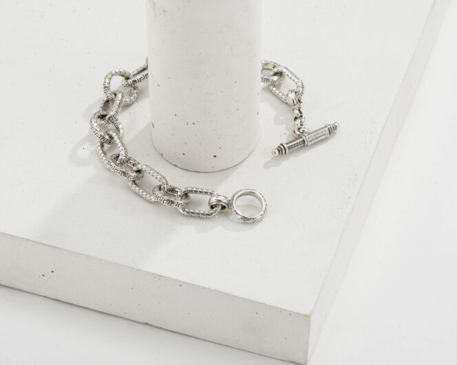 Ancient myth link bracelet in sterling silver - Image 4