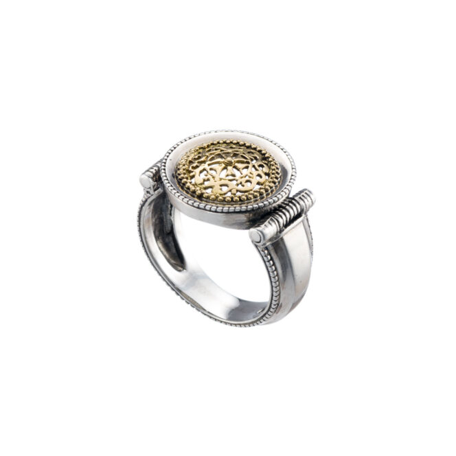 Classic round ring in 18K Gold and Sterling Silver - Image 3