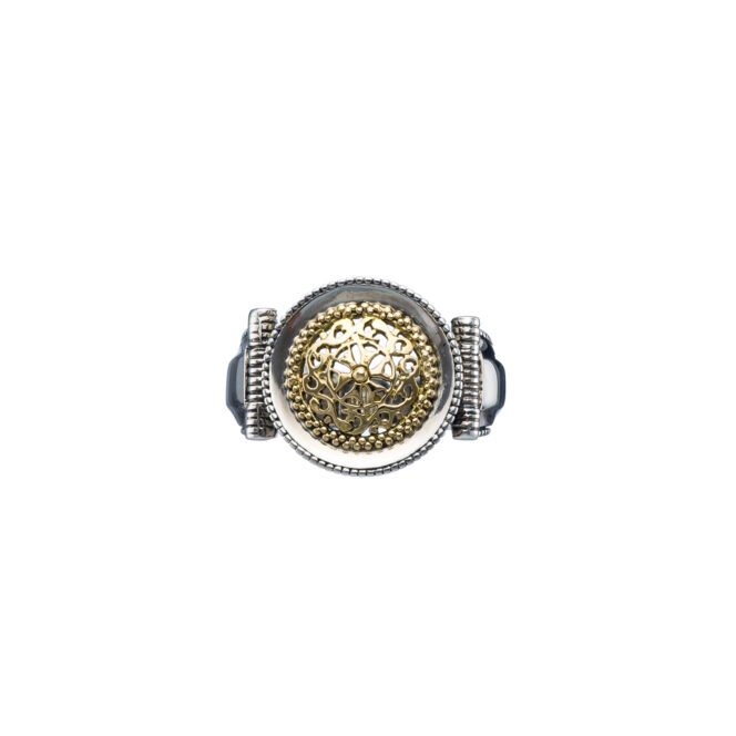 Classic round ring in 18K Gold and Sterling Silver - Image 2