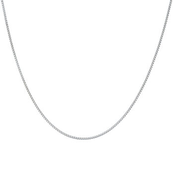 Box tiny chain in sterling silver