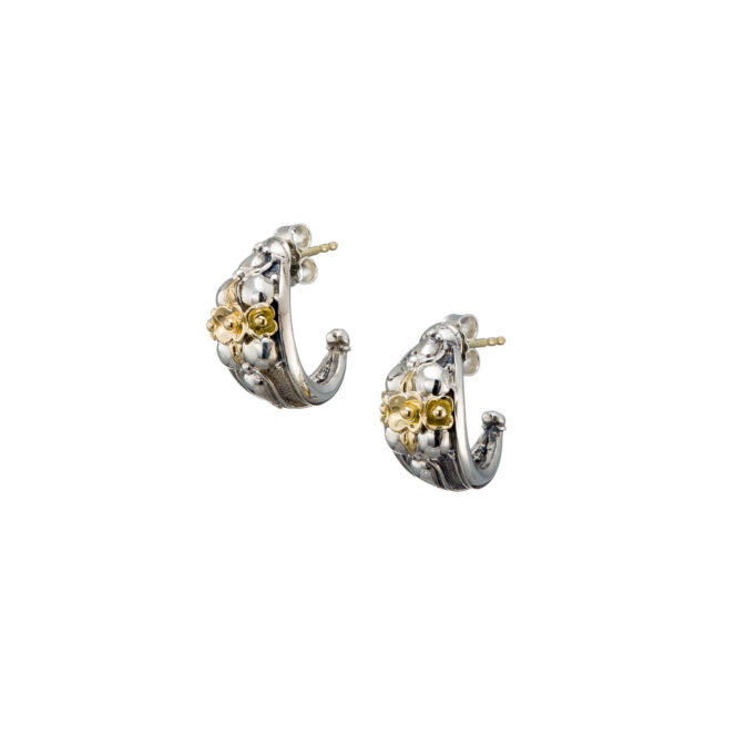 Kassandra half hoops Earrings in 18K Gold and Sterling Silver - Image 2