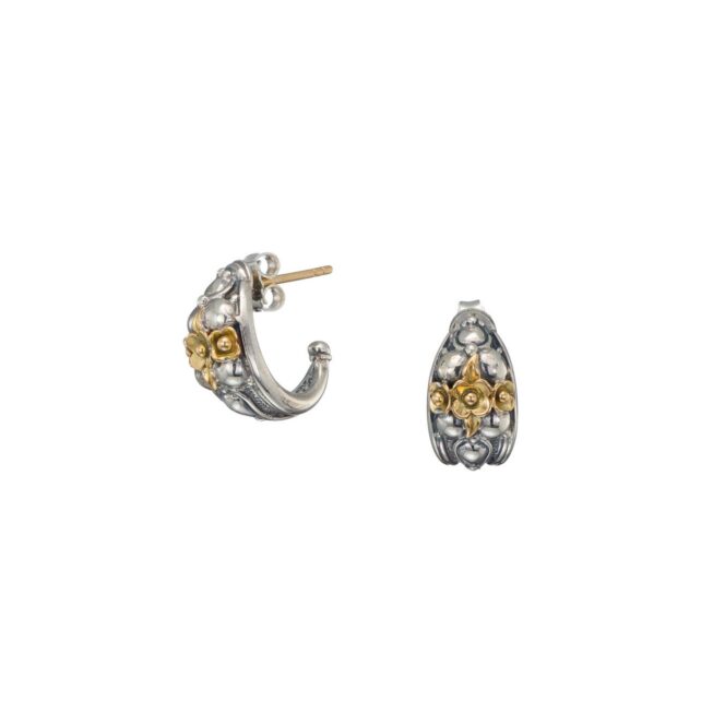 Kassandra half hoops Earrings in 18K Gold and Sterling Silver - Image 3