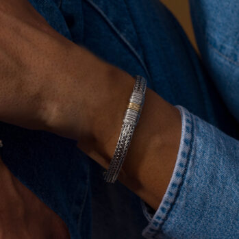 Erotokritos Bracelet in sterling silver with 18K Gold details