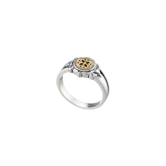 Symbol ring in 18K Gold and Sterling silver