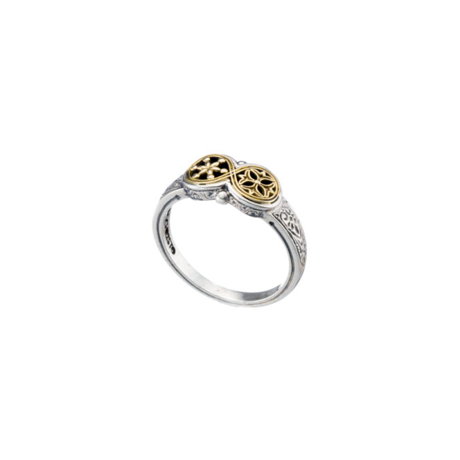 Symbol Infinity ring in 18K Gold and Sterling silver - Image 3