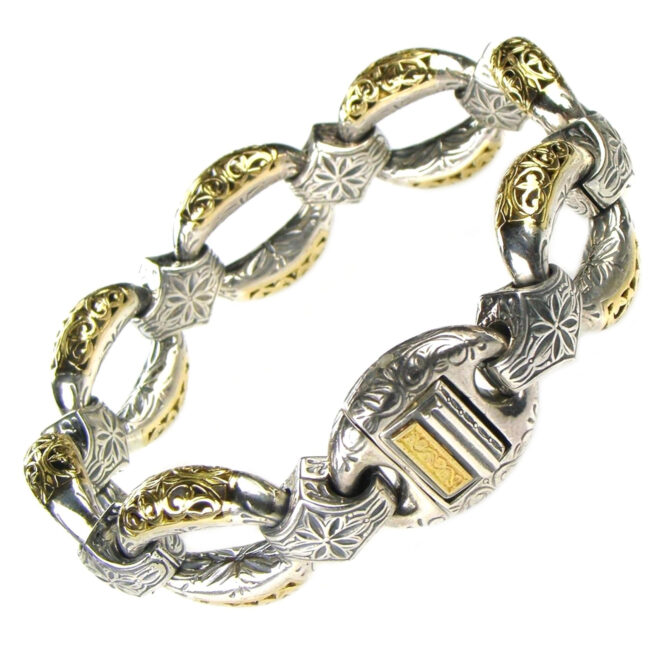 Garden Shadows Link bracelet in 18K Gold and Sterling Silver - Image 3