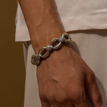 Garden Shadows Link bracelet in 18K Gold and Sterling Silver