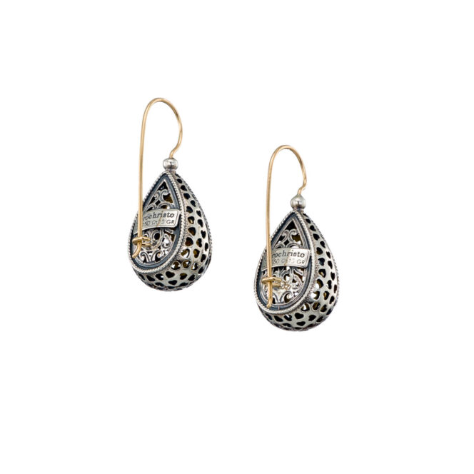 Garden Shadows drop Earrings in 18K Gold and Sterling Silver - Image 3