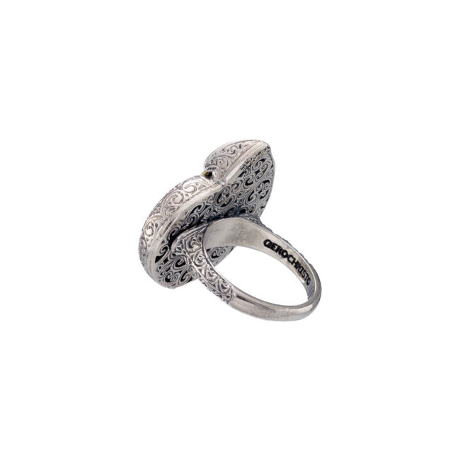 Sea Snail Ring in 18K Gold and Sterling Silver with Ruby - Image 4