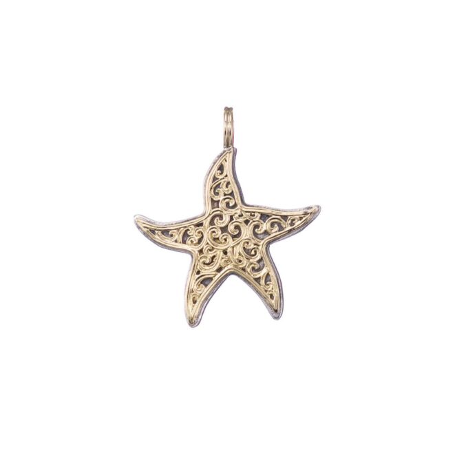 Starfish Pendant in 18K Gold and Sterling Silver - Image 3