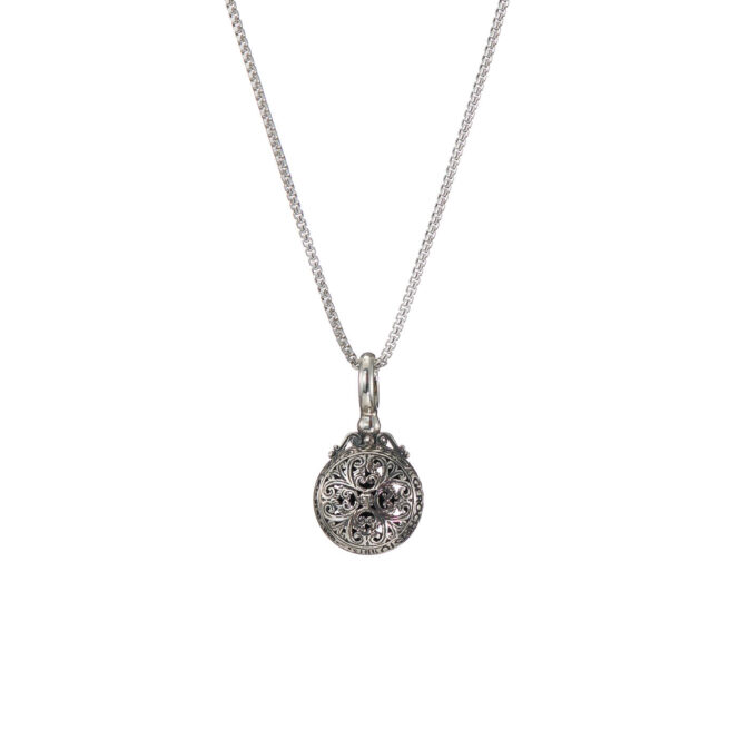 Roxanna Round Pendant in Sterling Silver - Image 4