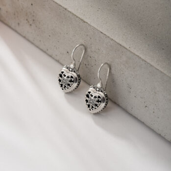 Roxana Heart Earrings in Sterling Silver