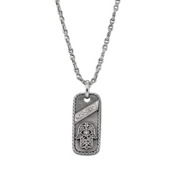 Hamsa Talisman Pendant in Sterling Silver