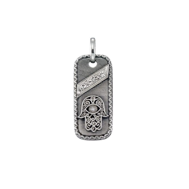 Hamsa Talisman Pendant in Sterling Silver - Image 3