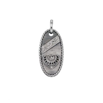 Heart Dream Catcher Talisman Pendant in Sterling Silver
