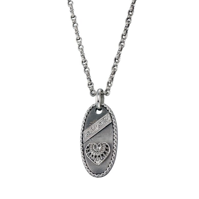 Heart Dream Catcher Talisman Pendant in Sterling Silver - Image 3