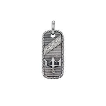 Poseidon's Trident Talisman Pendant in Sterling Silver