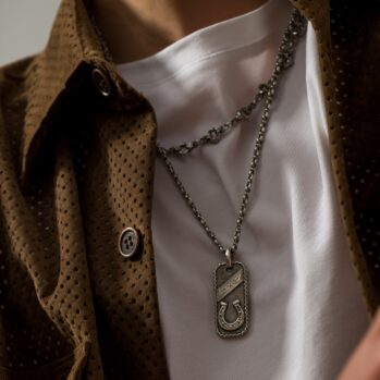 Horseshoes Talisman Pendant in Sterling Silver