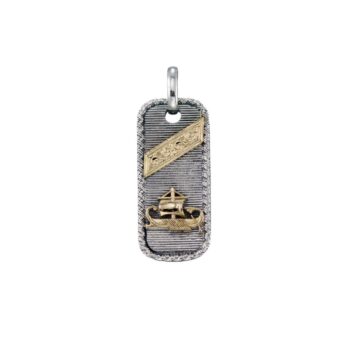 Trireme Talisman Pendant in 18K Gold and Sterling Silver
