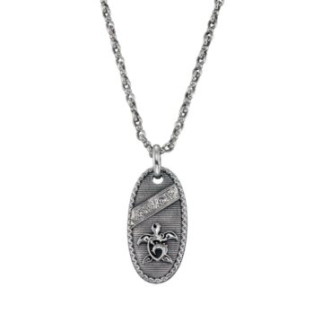 Turtle Talisman Pendant in Sterling Silver