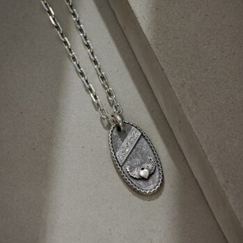 Winged Heart Talisman Pendant in Sterling Silver