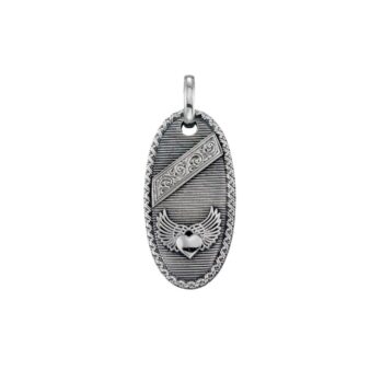 Winged Heart Talisman Pendant in Sterling Silver