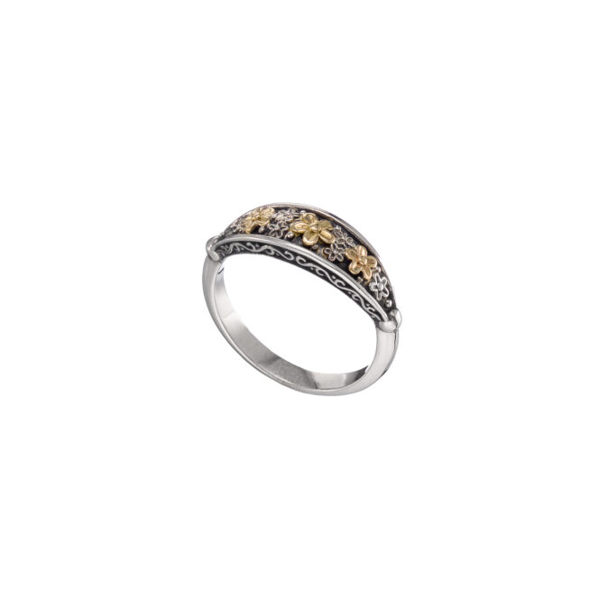 Wild Flower Anthemis Ring in 18K Gold and Sterling Silver - Image 2