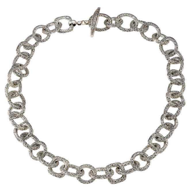 Eden's Garden link and Chain Necklace in Sterling Silver - Image 2