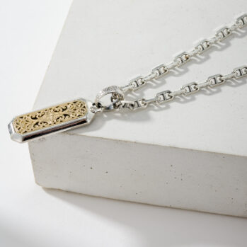 Simplicity Pendant in 18K Gold and Sterling Silver