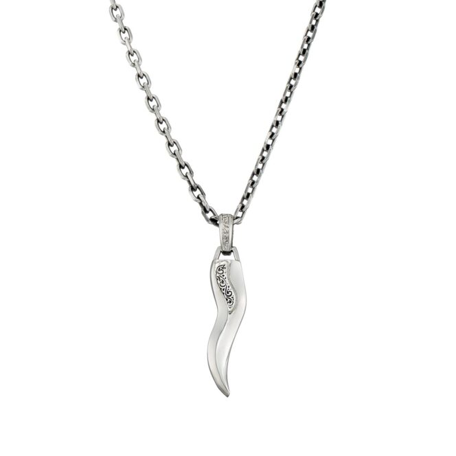 Simplicity Thin Claw Amulet Pendant in Sterling Silver - Image 3