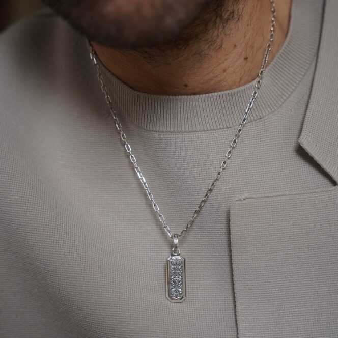 Simplicity Pendant Mediterranean pattern in Sterling Silver - Image 2