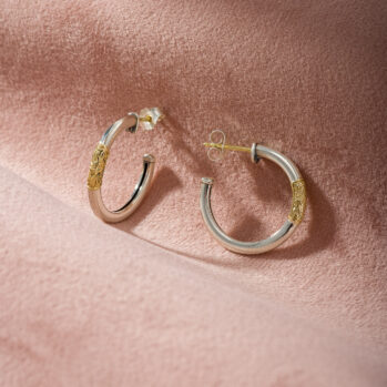 Simplicity Hoops in 18K Gold and Sterling Silver