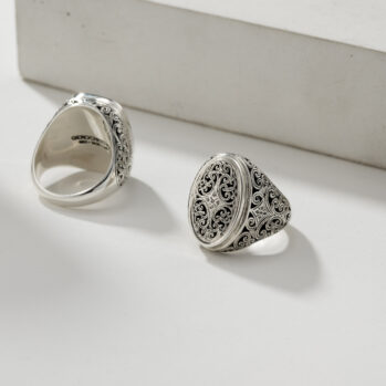 Mediterranean Oval Ring in Sterling Silver