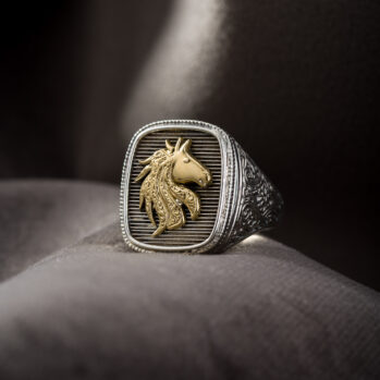 Ring Horse in 18K Gold and Sterling Silver
