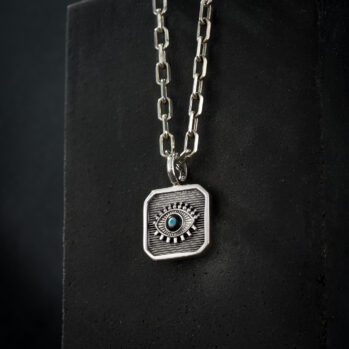 Evil Eye Pendant in Sterling Silver