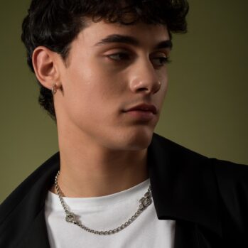 Garden Shadows Link Chain Necklace in Sterling Silver