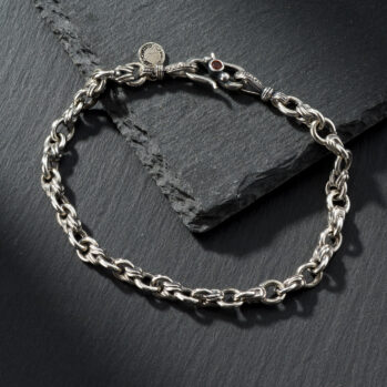 Wrap Link Chain Bracelet in Sterling Silver