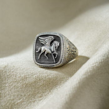 Pegasus Ring in Sterling Silver