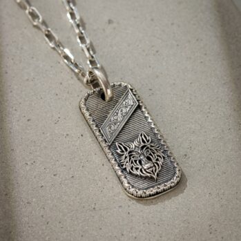 Wolf Talisman Pendant in Sterling Silver